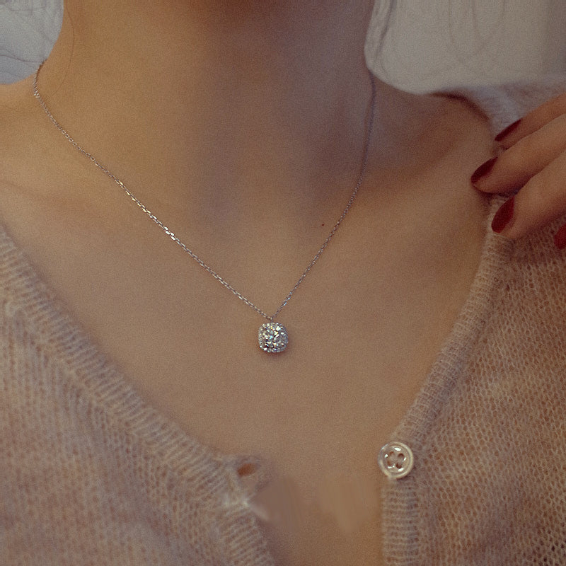 Sterling Sier Zircon Female Style Light Necklaces