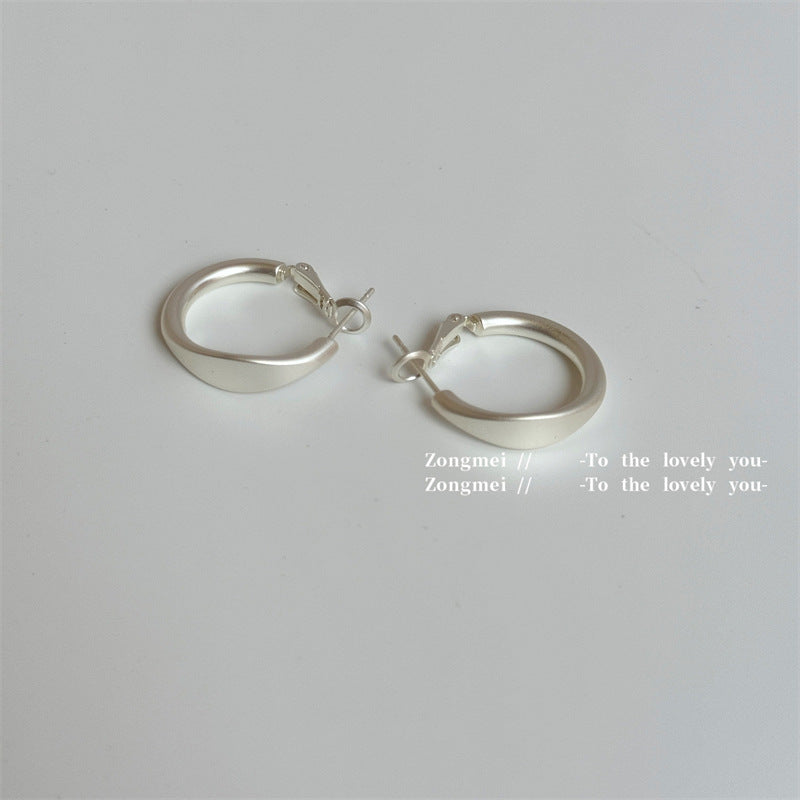 Minority Fashion Frosted Coffee Gold High-grade Earrings