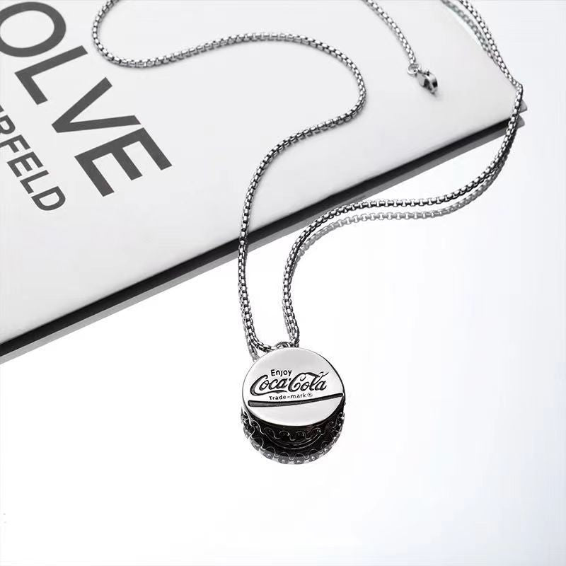 Women's & Men's Cola Bottle Fashion Light Luxury Minority Hip Hop Titanium Necklace
