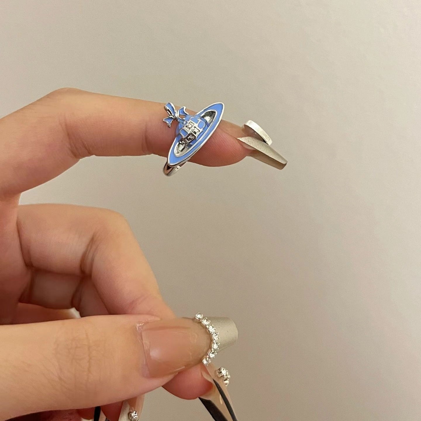Enamel Planet Personalized Designer Model Female Not Minority Fashion Open Ring