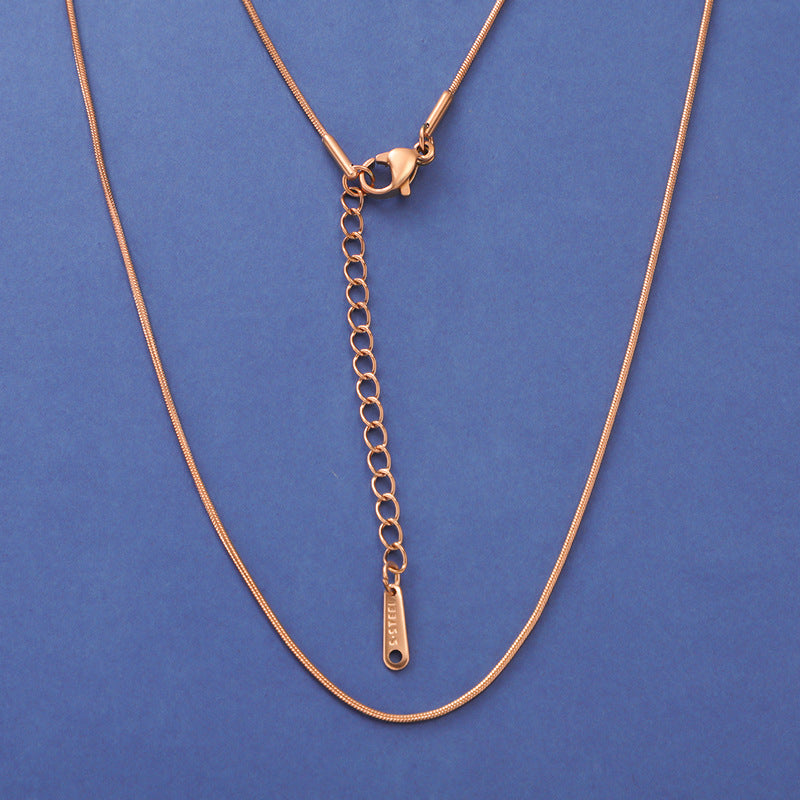 Stainless Steel Basic Chain Round Snake Necklaces