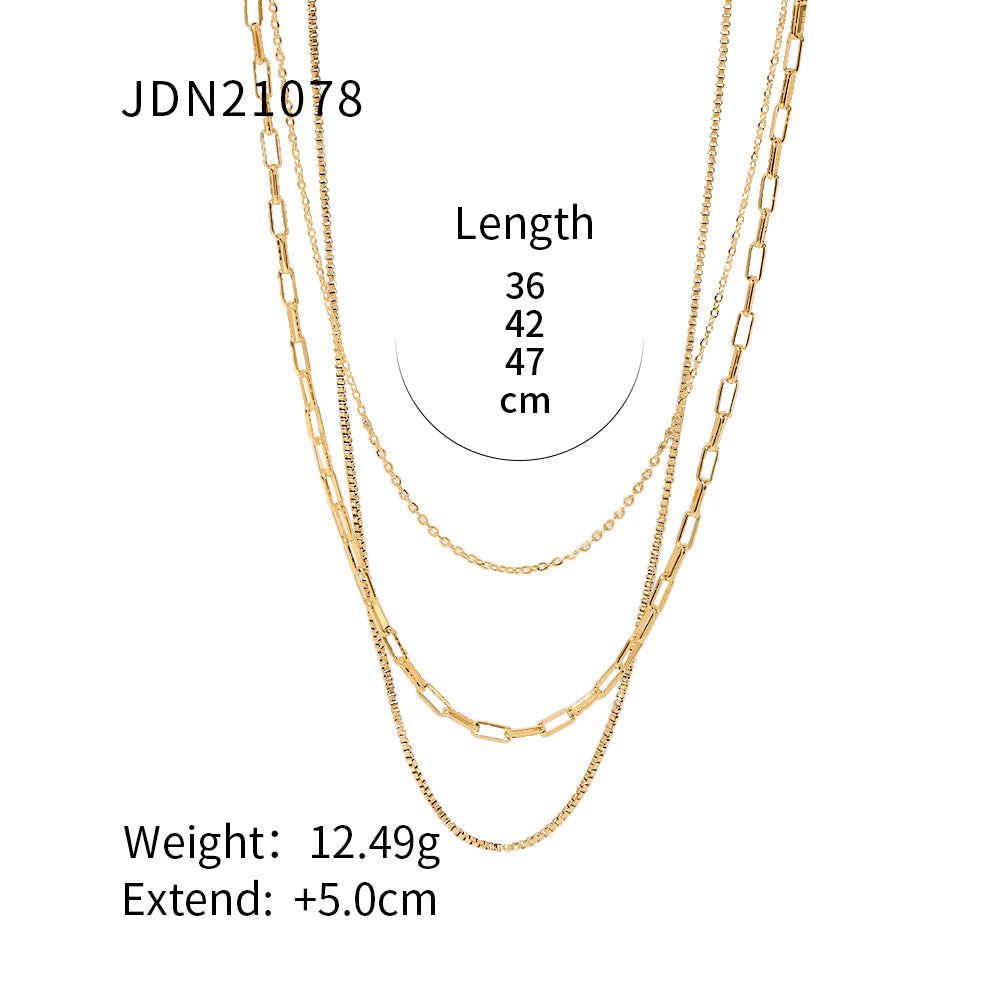 Gold-plated Stainless Steel Light Luxury Cold Necklaces
