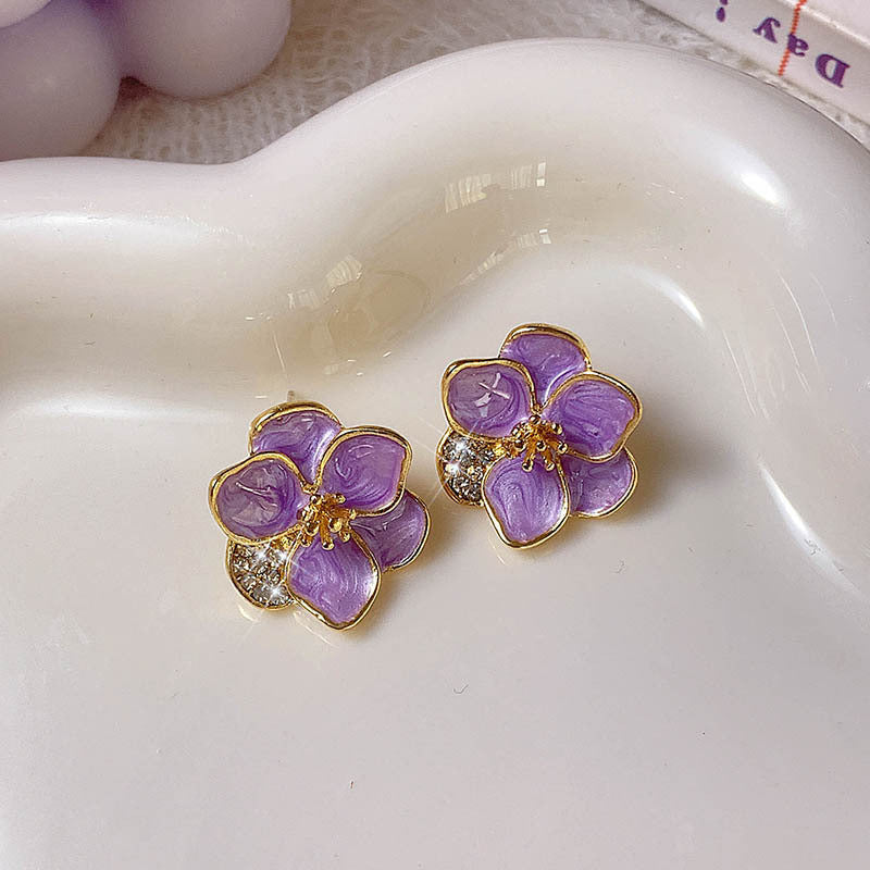 Simple Sweet Flower Temperament Affordable Luxury Fashion Earrings