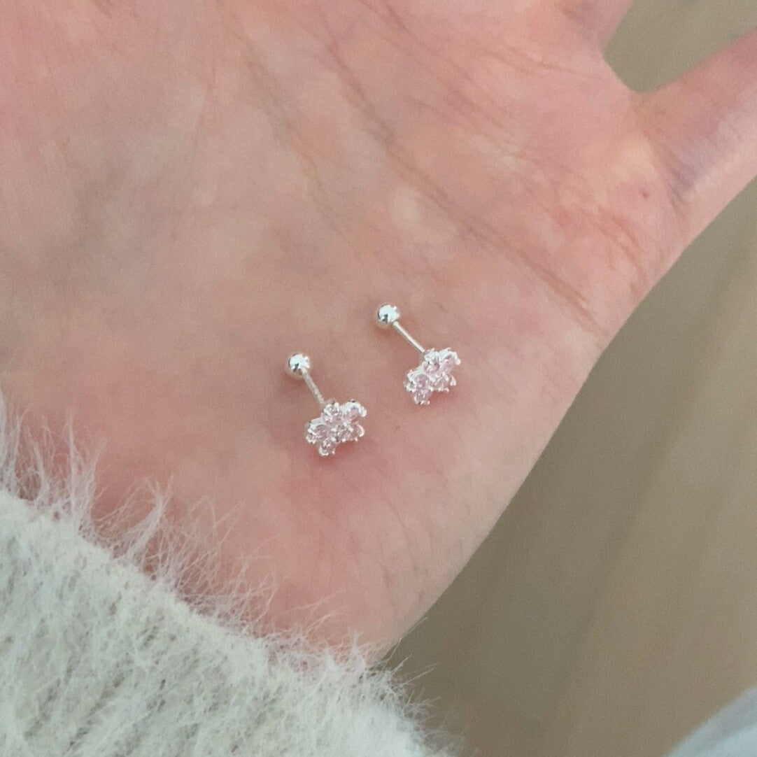 Little Flower Nut Female Temperament Light Luxury Sweet Earrings