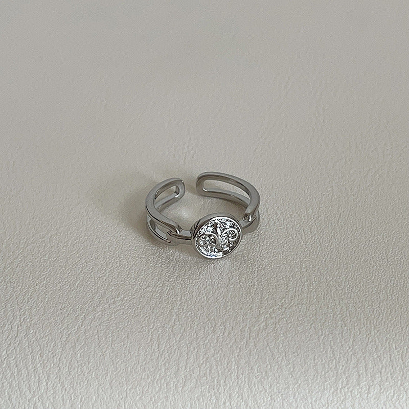 Women's Enamel Drip Glazed Super Shiny Open-end Zircon Light Luxury High-grade Rings