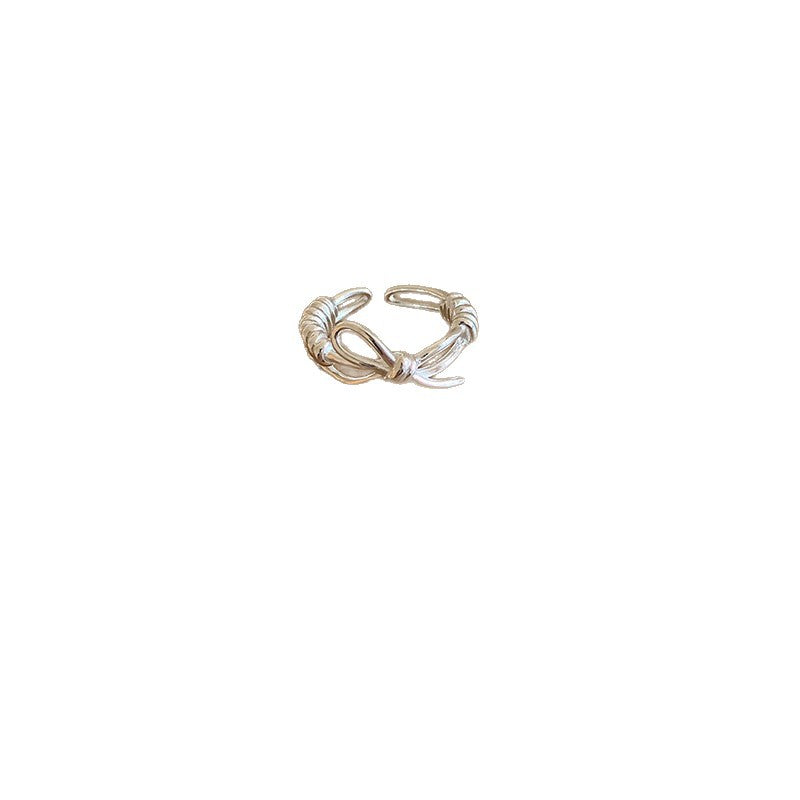 Line Winding Bow Female Niche Design Personality Fashion Earrings