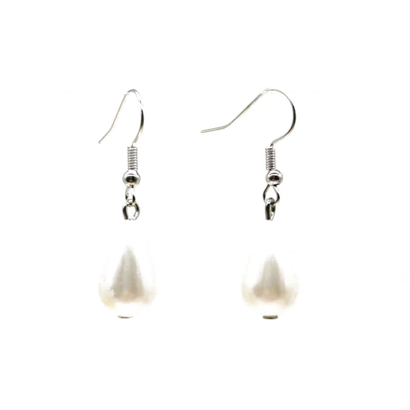 Goods Tassel Simple Artificial Pearl Crystal Earrings