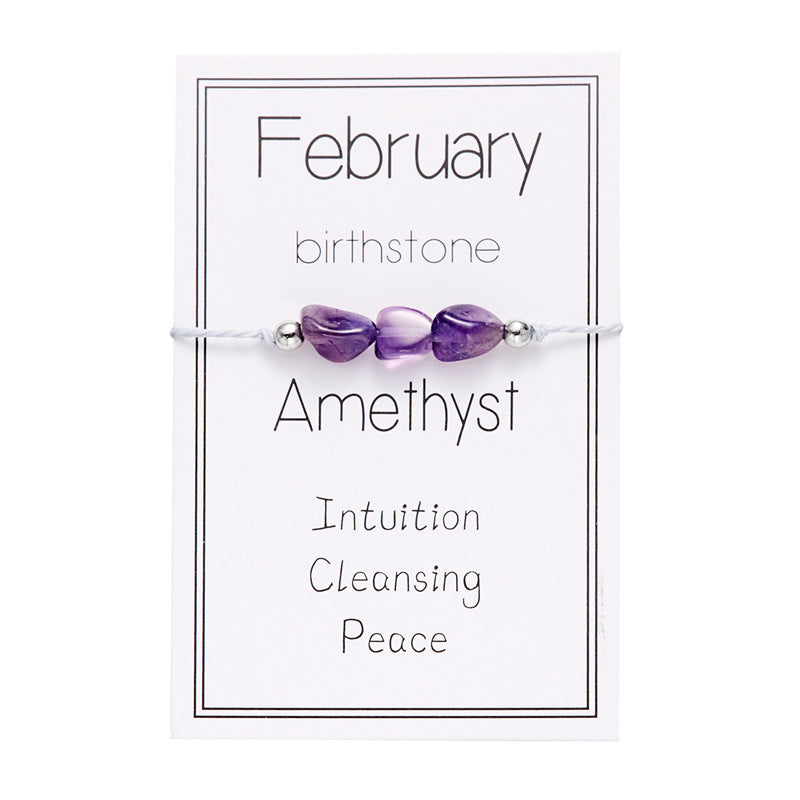 Irregular Month Birthstone Creative Natural Stone Bracelets