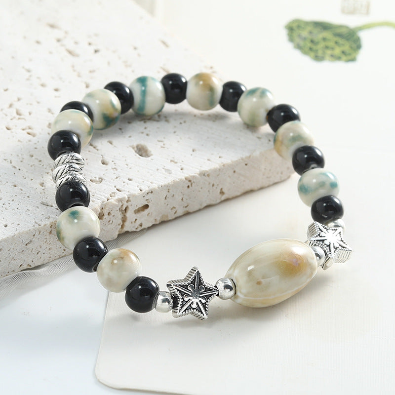 Women's Style Ceramic National Fashion Summer Minority Beaded Night Market Bracelet