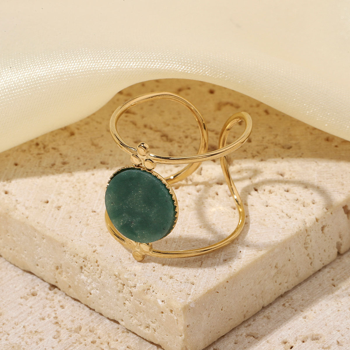 Women's Natural Stone Minimalist Light Luxury Red Rings