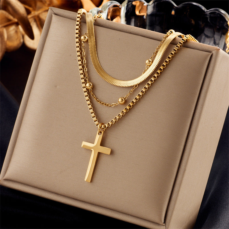 Cross Titanium Steel Metal Hip Hop Pendants