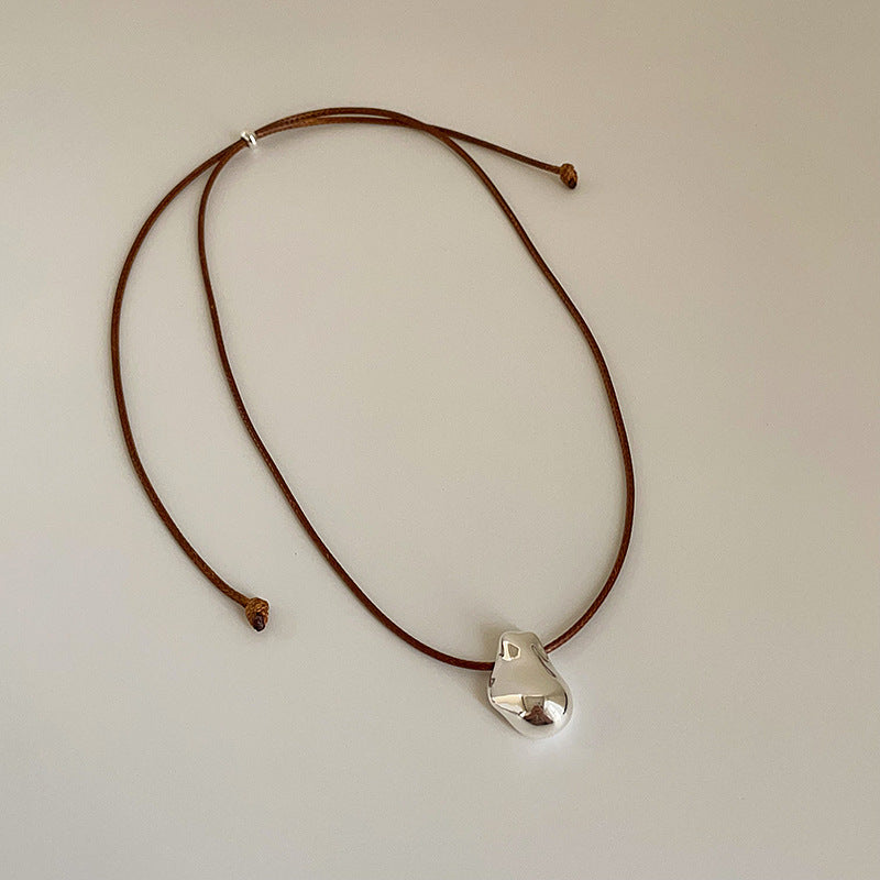 Leather String Female Niche High Sense Simple Temperamental Necklaces