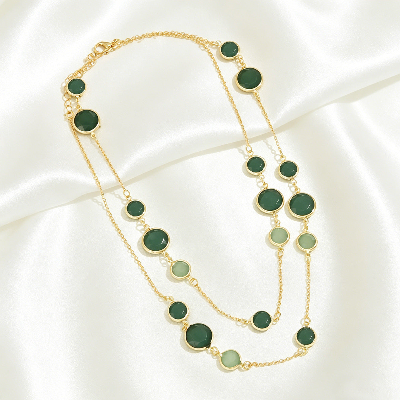 Charming Temperament Multicolor Imitation Gemstone Long Elegant Necklaces