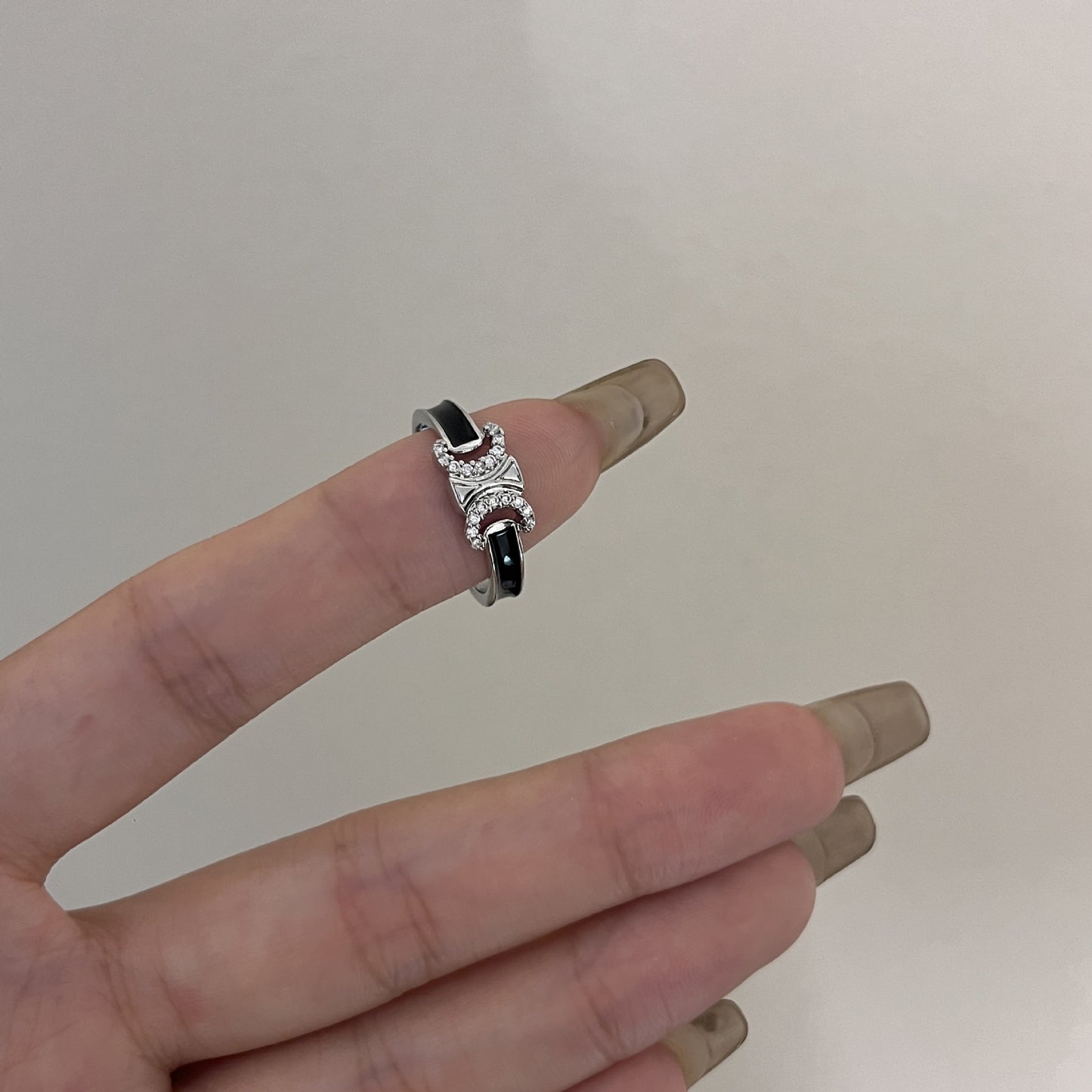 Fashion Personality Affordable Luxury Design Cross Index Ring