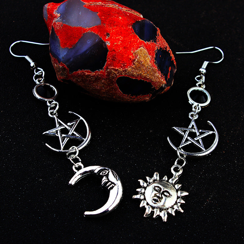 Hot Gothic Magic Pentagram Pagan Black Rings