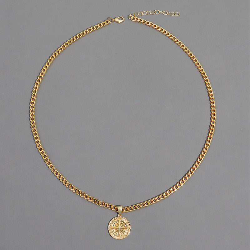 Men's Fashion Personality Simple Round Stainless Steel Necklaces
