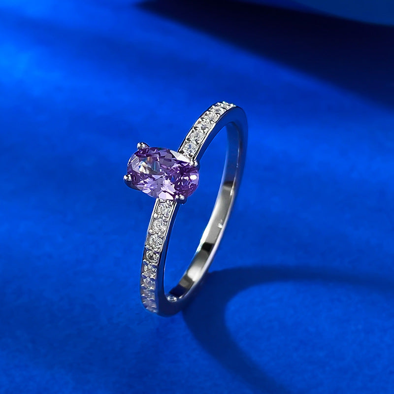 Women's Carbon Rhinestone Full Body Inlaid Live Rings