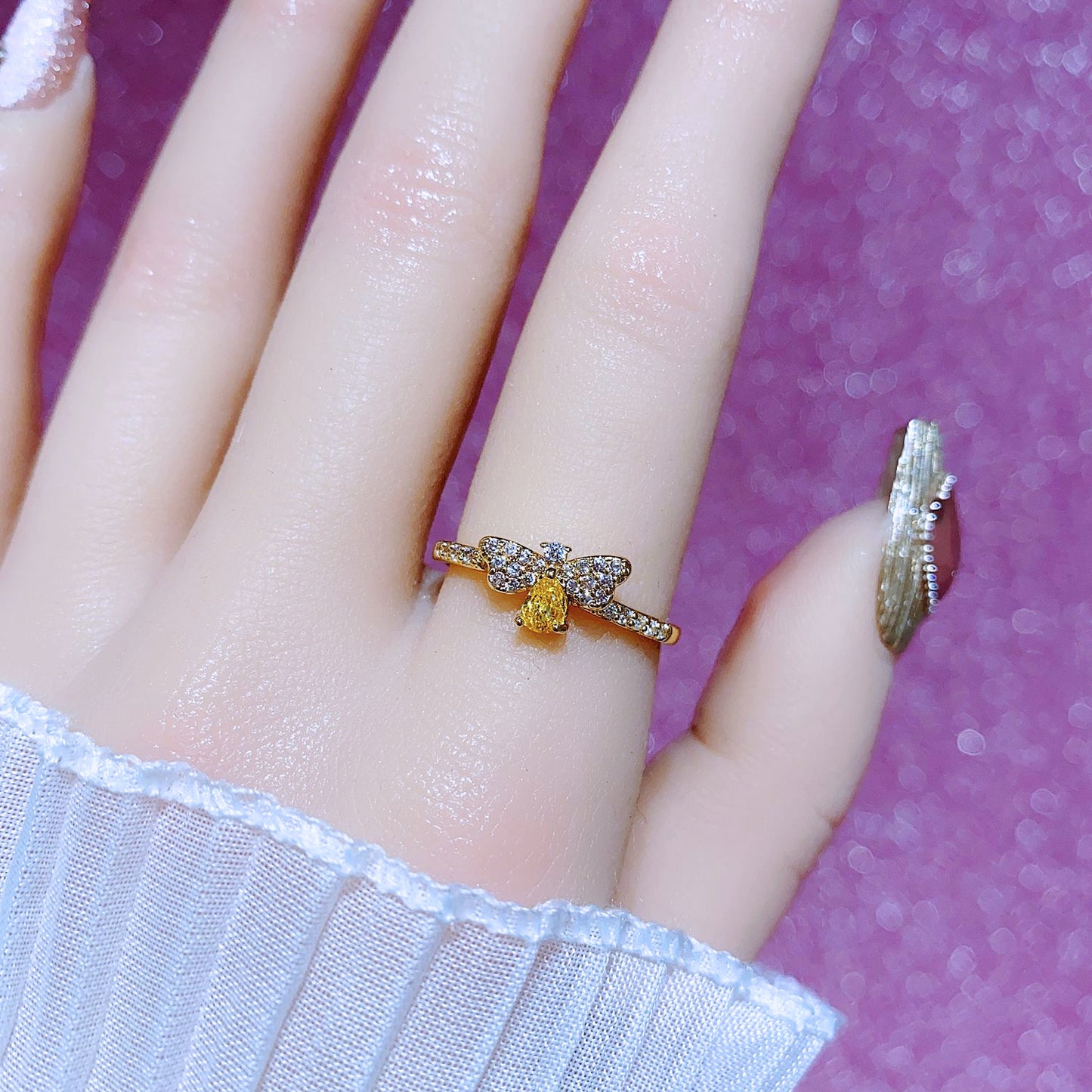 Women's Color Zirconium Series Adjustable Exquisite High-grade Design Trendy Rings