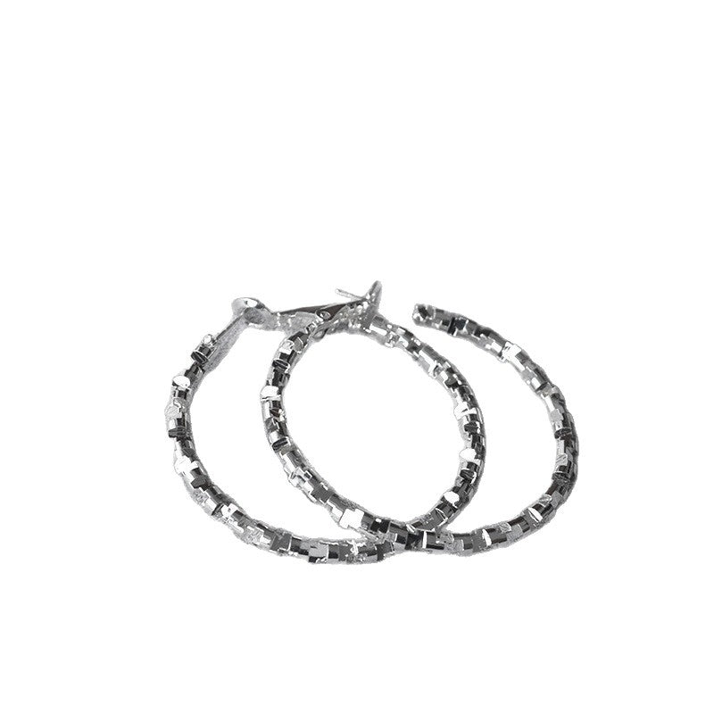 Shiny Irregular Small Pieces Of Sier Light Earrings