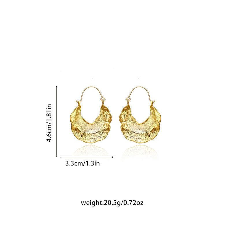 High-grade Light Luxury Minority Texture Metal Ear Earrings