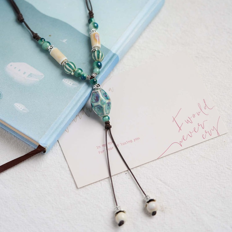 Ethnic Style Ceramic High Sense Ornament Necklaces