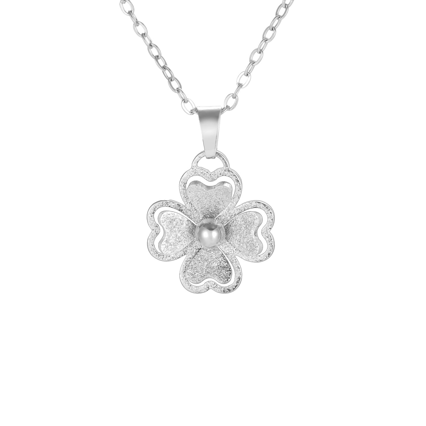 Heart-shaped Clover Alluvial Gold High-grade Clavicle Necklaces