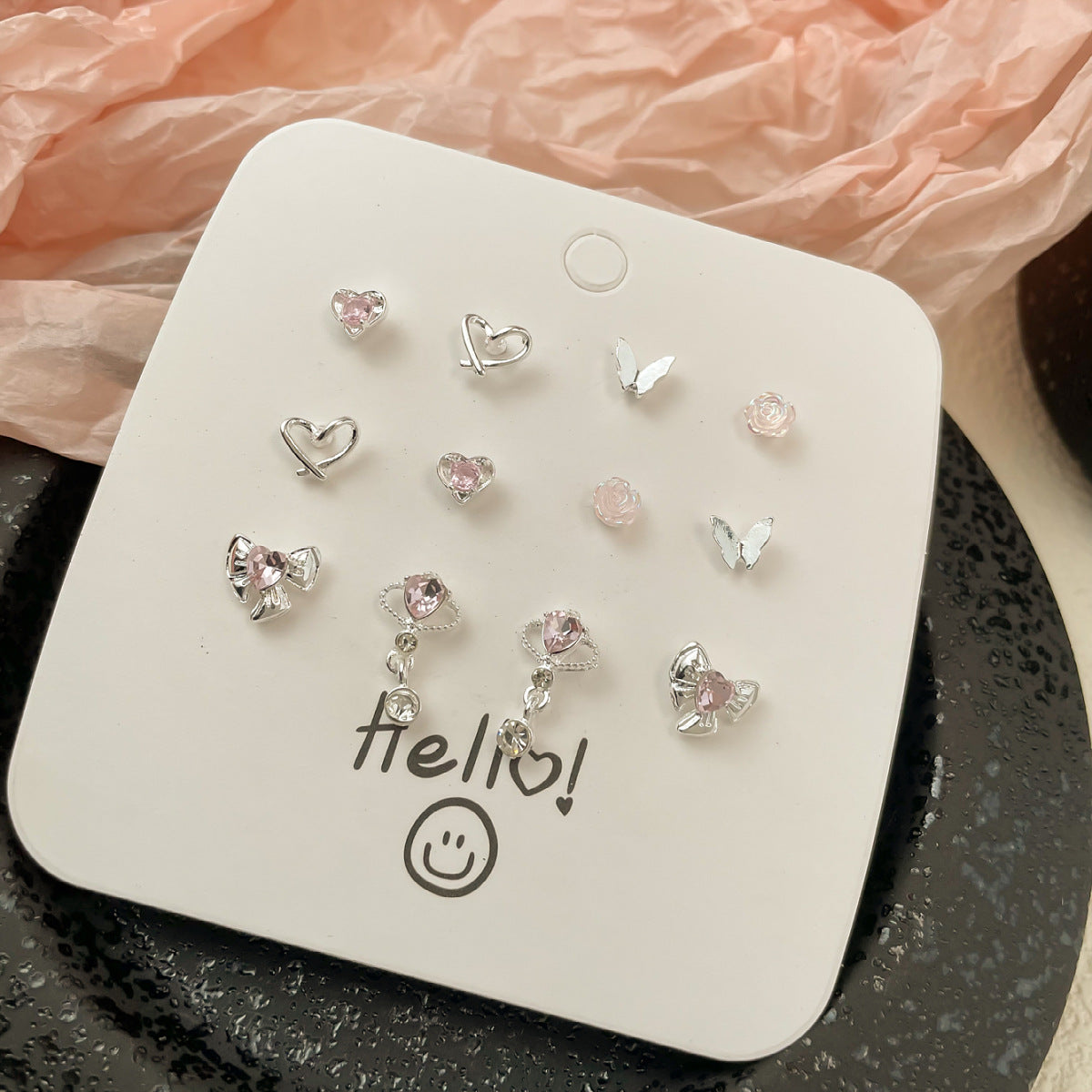 Sweet Cool Style Fairy Butterfly Combination Exquisite Earrings