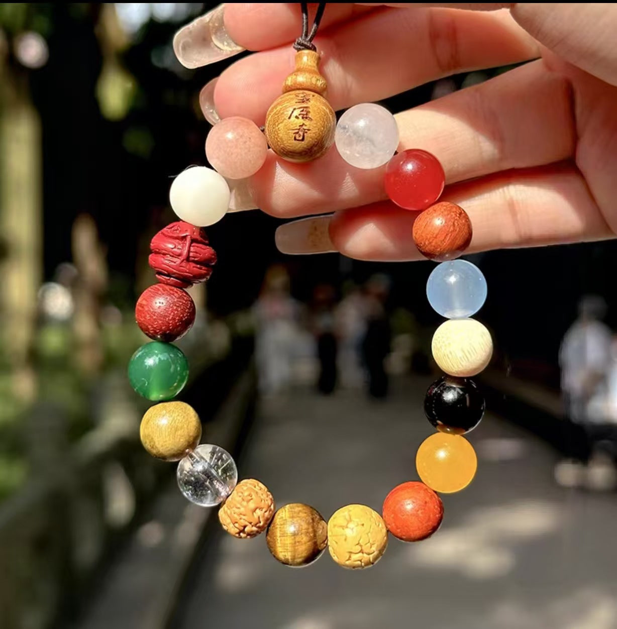 Bodhi Seeds Temple Wooden Prayer Beads Bracelet