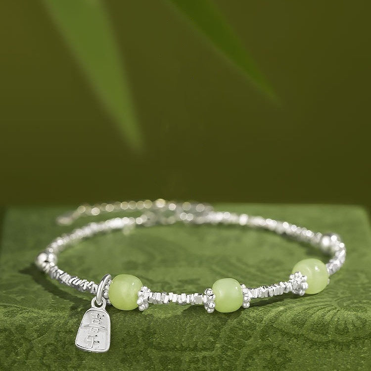 Sier Female Summer Light Luxury Minority Ancient Bracelet