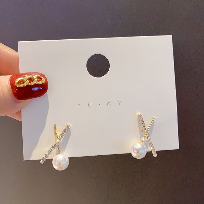 Women's Sier Pin Korean Style High Sense Special Earrings