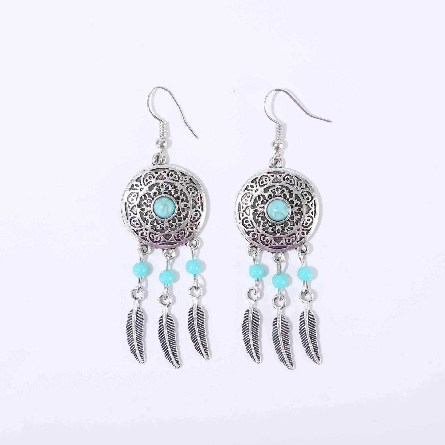 High-grade Tibetan Sier Summer Long Tassel Earrings