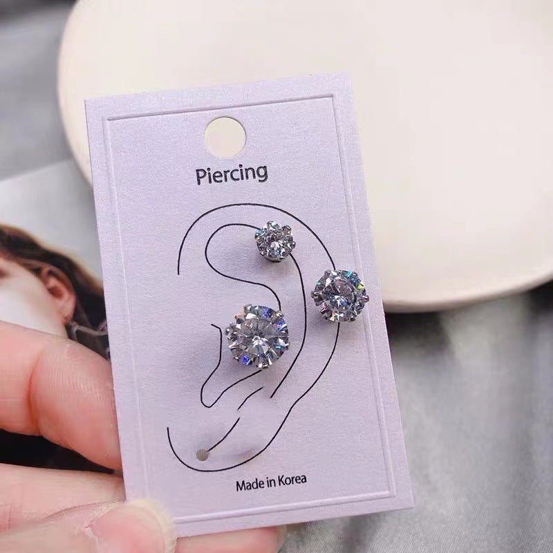 Bone Pin Magnet Male Magnetic Suction Clip Earrings