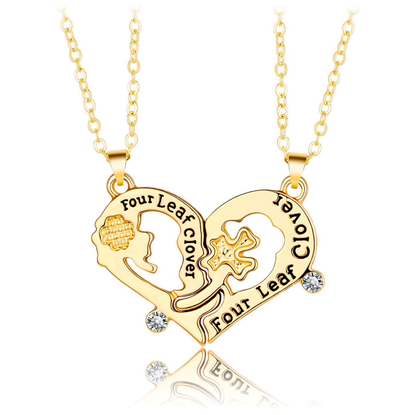 Four-leaf Clover Double Chain Simple Fashion Necklaces