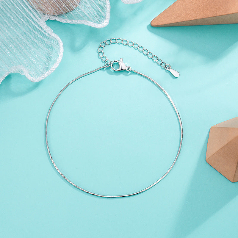 Bone White Match Choker Single Chain Personalized Fashionable Foot Bracelet