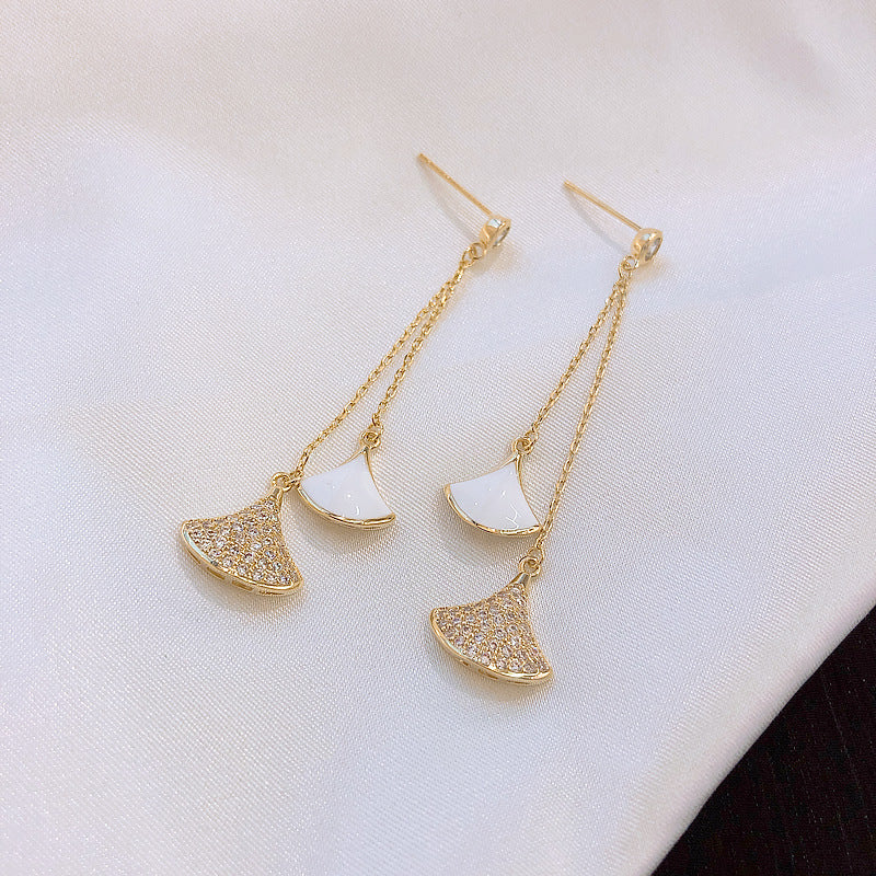 Women's Needle Elegant Long Tassel Thin Effect Earrings