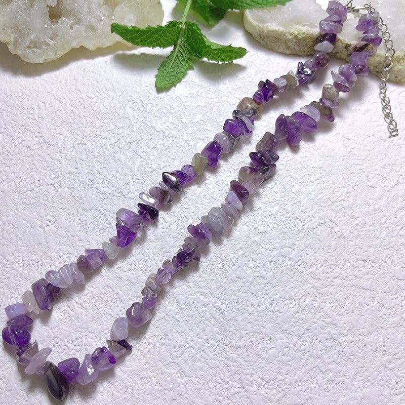 Gravel Style Neck Chain Bohemian Agate Necklaces