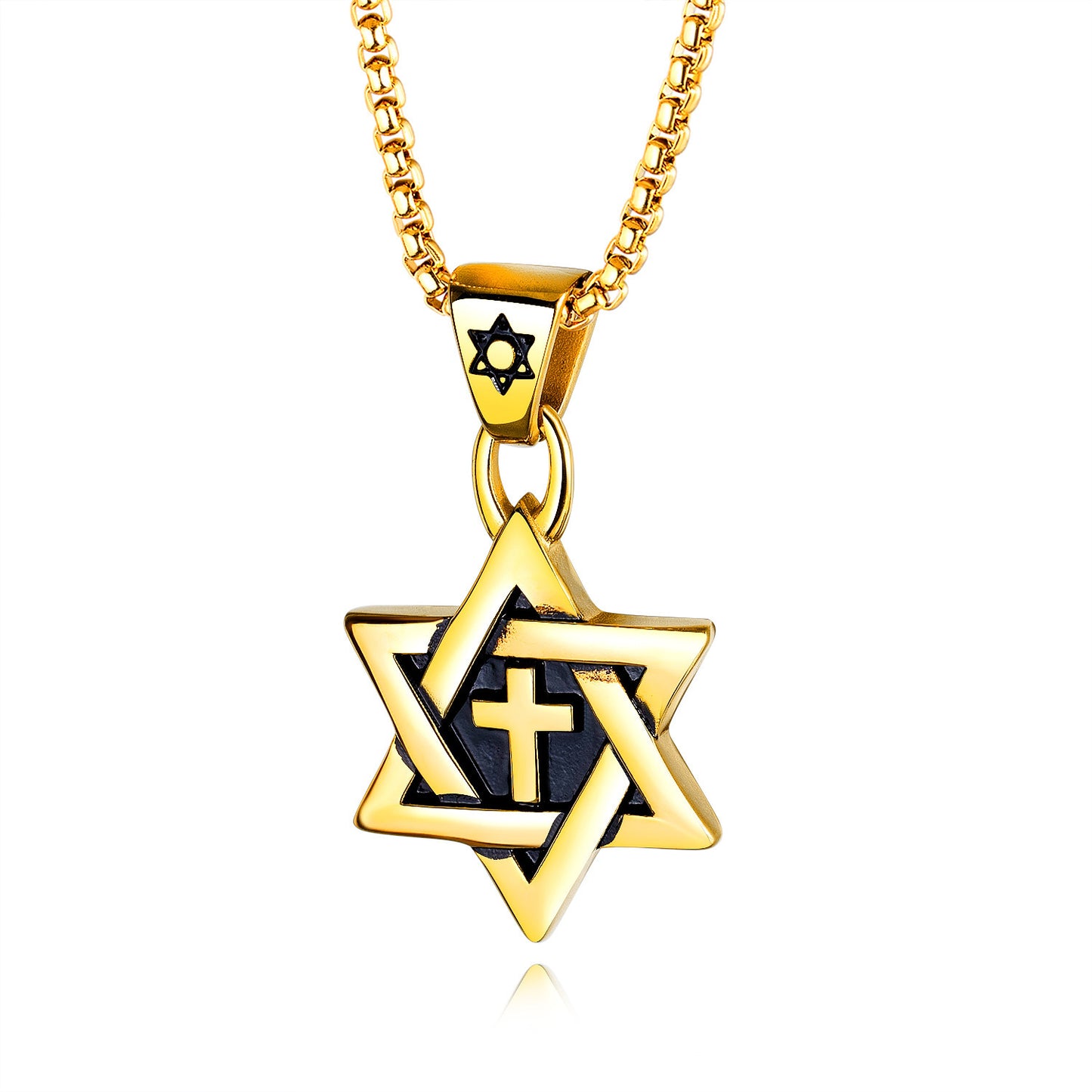 Men's Hip Hop Cross Long Sweater Chain Necklaces