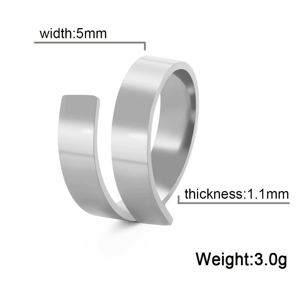 Unique Personality Pliable Temperament Spiral Shape Rings