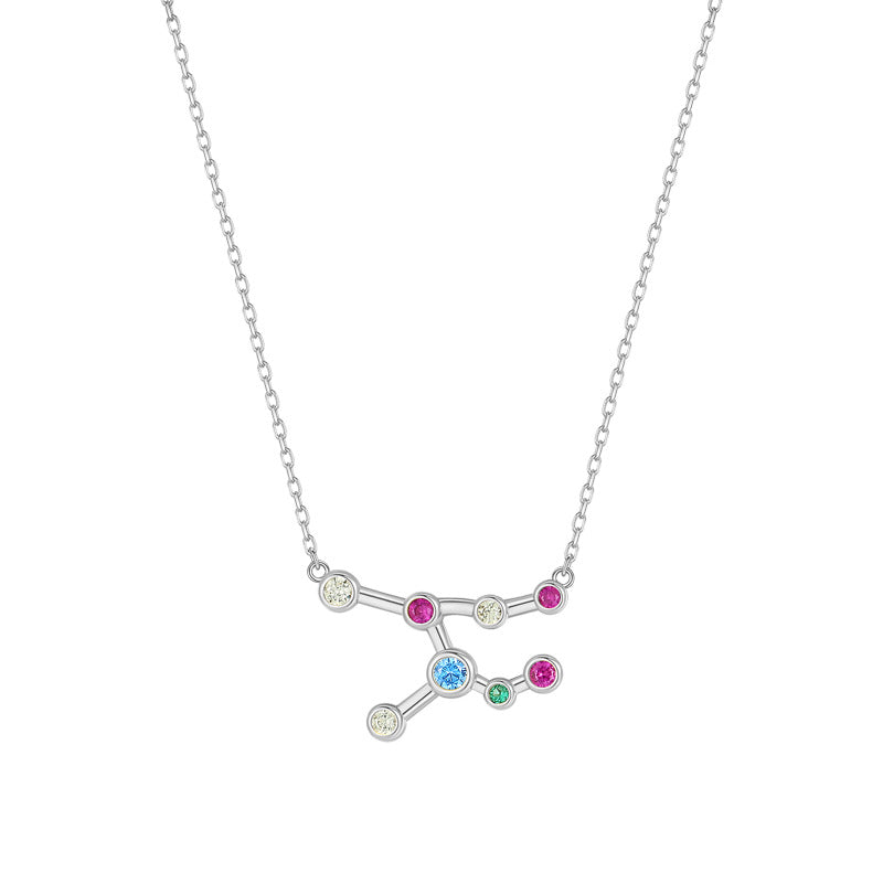 Women's Constellation Zircon Sterling Sier Sagittarius Design Necklaces