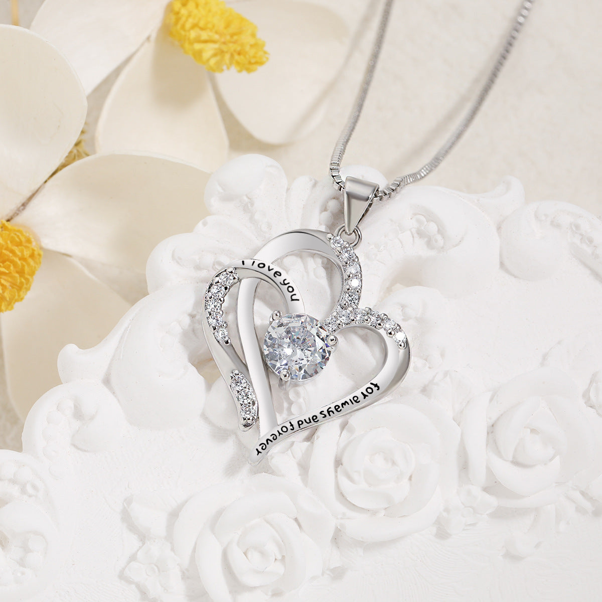 Women's Heart To Romantic Clavicle Chain Double Necklaces