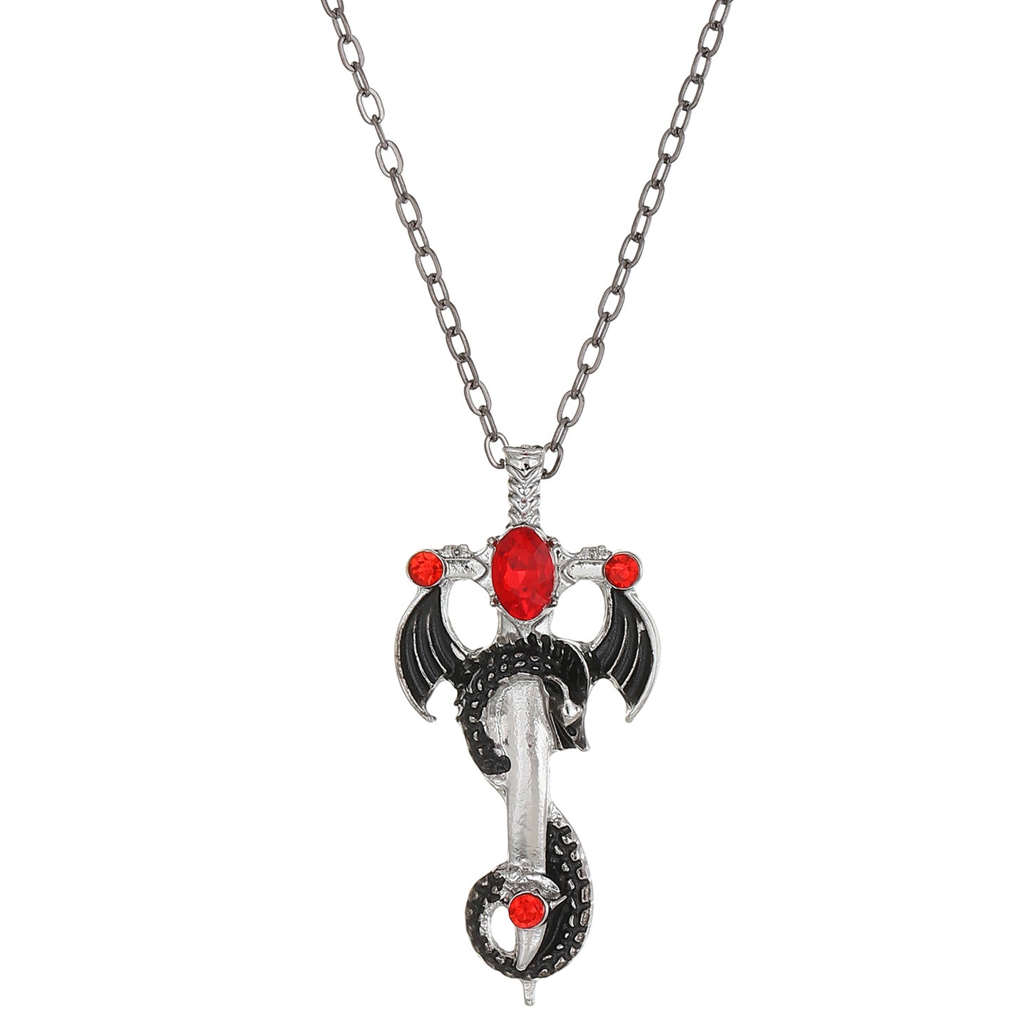 Flying Dragon Style Retro Design Cross Necklaces