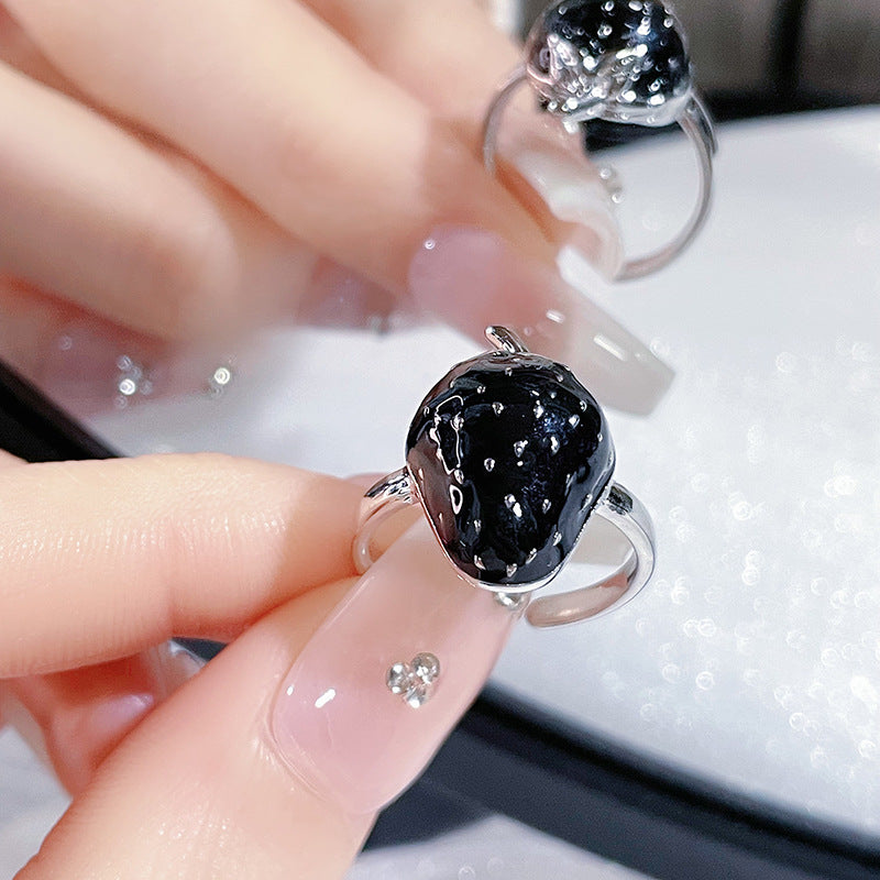 Luxury High-grade Butterfly Rose Twin Series Open Design Personality Rings