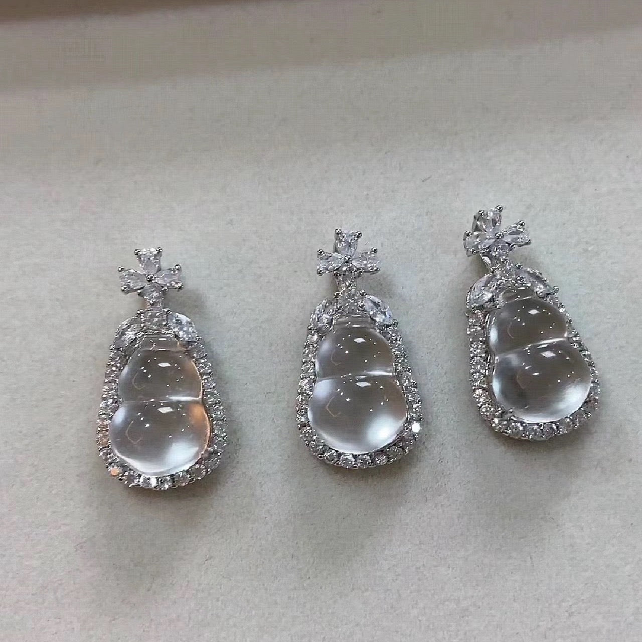 Women's Ultimate Sterling Sier Natural Jade Gourd Necklaces