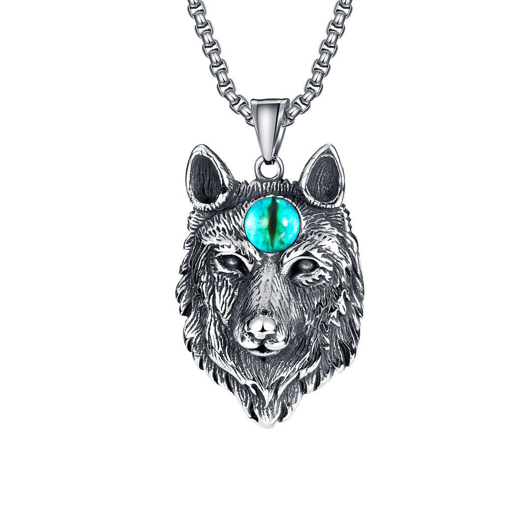 Men's Sier Dragon Retro Style Hip Hop Necklaces