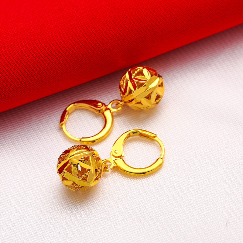 Hollow Ball Simple Korean Style Live Broadcast Fashion Earrings