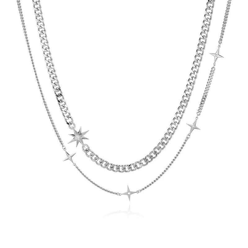Chain Stitching Female Hip Hop Sweet Cool Cold Wind Necklace