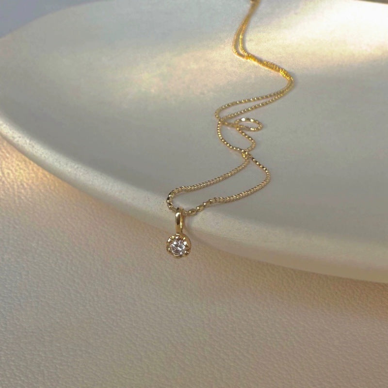 Women's Sterling Sier Gold-plated Zircon Universal Folding Adjustable Light Luxury Necklaces