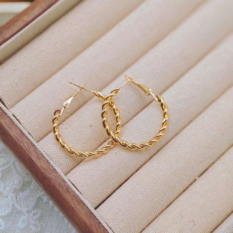 Women's Twist Metal Twisted Minority Fashion Creative Earrings