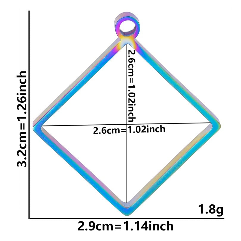 Epoxy Geometric Figure Hollow Border Gem Base Support Pendants