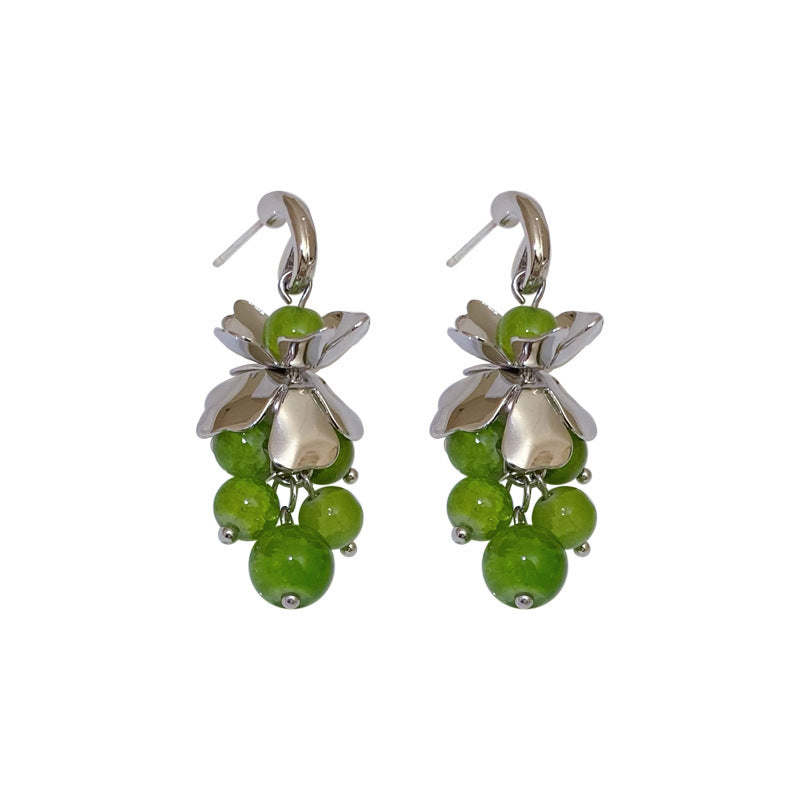 Green Tassel Fashion Personalized Graceful Wild Female Stud Earrings